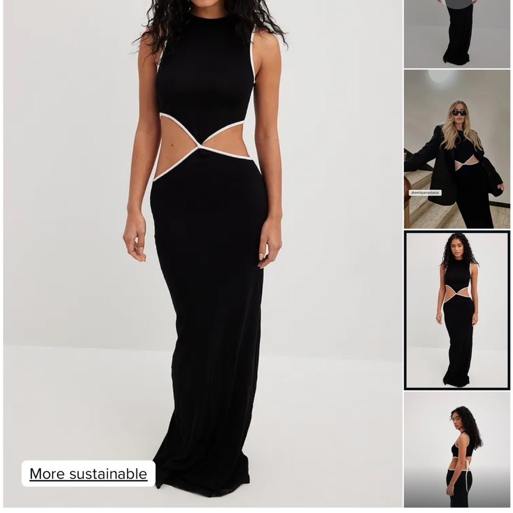 Nakd Knitted Cut Out Maxi Dress NA-KD